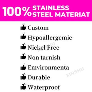 洗練された美しいゴールド、シルバー、ステンレススチールネームバーブレスレット、ニュートラルカップルブレスレット、ギフトキューバチェーンブレスレット - Product Image 6