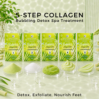 Kit Détoxifiant au Collagène Moussant Parfum Citronnelle Rafraîchissant 5-en-1 pour Système de Pédicure Spa des Pieds pour Professionnels des Fournitures Onglerie