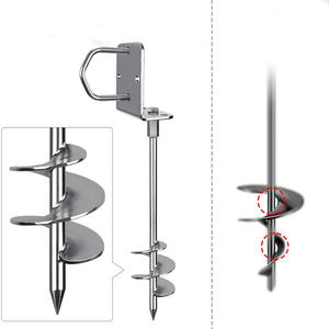Ancrage de sol en <span class=keywords><strong>spirale</strong></span> multifonctionnel en acier inoxydable pour la maison, ensemble de balançoires pour animaux de compagnie et attaches - Product Image 1