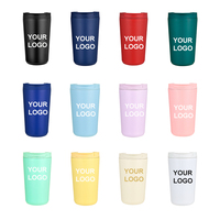 Gobelet isotherme à double paroi en acier inoxydable sans BPA de 380 ml avec logo personnalisé, pour boissons chaudes et froides, idéal pour les voyages et comme cadeau