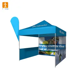 Custom Water Resistant And Wind Resistant Tent With Back Wall And Side Walls For Event