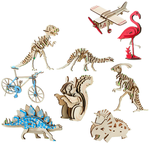 Rompecabezas 3D de Dinosaurio Realista, Juguete Educativo de Madera para Armar, Modelo de Dinosaurio Antiguo Perfecto para Niños - Product Image 1