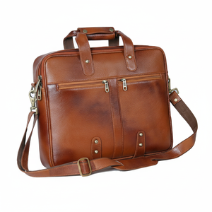 High Quality <b>Leather</b> <b>Laptop</b> Briefcase Bag for Men Business Style Shoulder Strap for Daily Use Office Travel Saved Accessories - Product Image 1