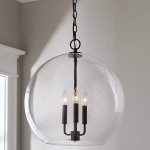 <span class=keywords><strong>Suspension</strong></span> luminaire moderne nordique à trois têtes E14 en verre transparent, économe en énergie, pour la décoration intérieure - Product Image 4