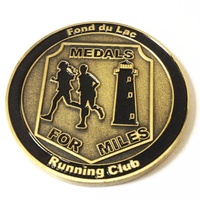 Médaille de défi en métal doré, bronze, fer, émail souple, sculpture, sport, anime, animal, souvenir, logo croix, cadeau