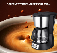 Thema CKD SKD Temporizador digital Control programable Automático Anti goteo 1000W Mantener caliente 1.8L 12 15 Taza Cafetera de goteo