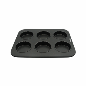 6 Cup Tart Pan, <b>Baking</b> Tart, Cake, Pastry. Non-Stick coating for cake release and easy cleaning. - Product Image 1