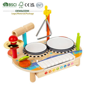Juguetes Montessori de Madera, Mesa de Música Electrónica Multifuncional, Tambor, Xilófono, Sonajeros para Bebés, Juego de Percusión para Niños, CPC CE - Product Image 1