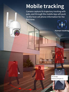 Cámara de Seguridad para el Hogar, con Visión Nocturna en Color, Seguimiento de Movimiento, Panorámica e Inclinación, para Exteriores, sin WIFI - Product Image 4