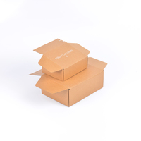 Boîte d'emballage en carton ondulé écologique personnalisable avec logo, pliable et durable pour livraison express, approvisionnement en gros avec expédition