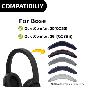 Couvre-Arceau CORBORS pour Casque QC35 <span class=keywords><strong>QuietComfort</strong></span> <span class=keywords><strong>35</strong></span> II (QC35 II) en Cuir Protéiné Coussinet d'Arceau de Remplacement Portable - Product Image 2