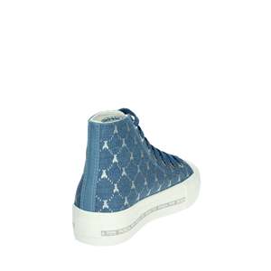 Sneakers da Ragazza Patrizia Pepe, Scarpe Moda in Tela con Suola Alta Stile Jeans - Product Image 3