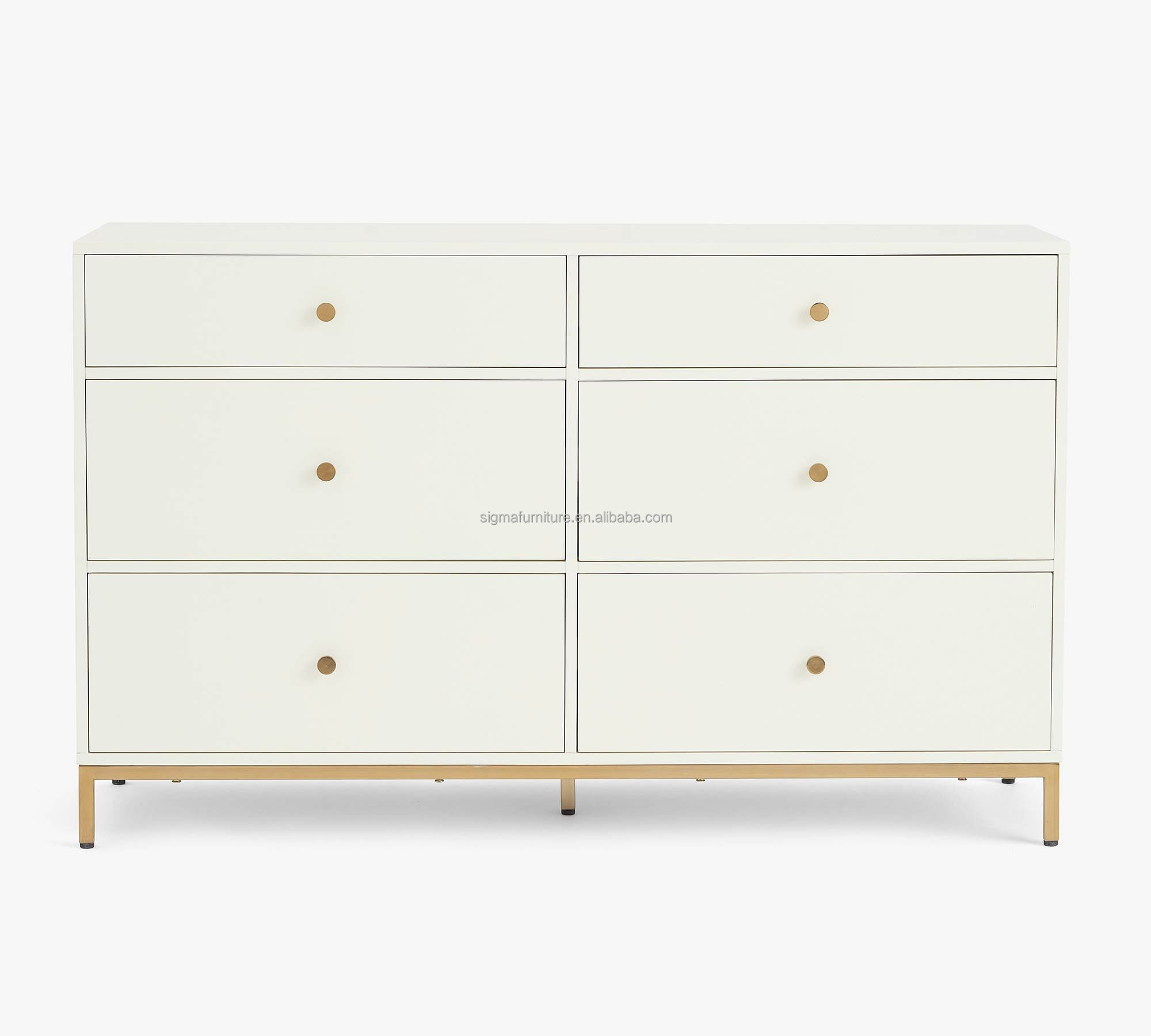 Indoor new design floating dressers 6 drawers bedroom furniture modern style customize