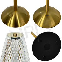 Lampe de table sans fil rechargeable en cristal LED sans fil tactile moderne nordique Portable Restaurant lampe de bureau Lampada Da Tavolo