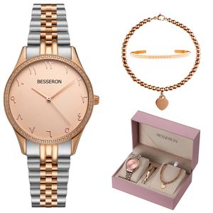 Ensemble de montres pour femmes avec boîte, acier inoxydable 316L, mouvement à quartz japonais, bracelet pour femme, ensemble cadeau d'affaires de luxe, fabrication sur mesure - Product Image 2