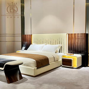 Nouvelle collection de meubles de chambre à coucher de luxe BS, style moderne haut de gamme, lits Queen et King pour villas - Product Image 2