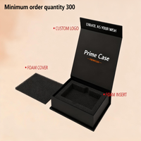 Boîte cadeau pliable de luxe en carton rigide noir mat avec logo personnalisé de qualité supérieure, fermeture magnétique