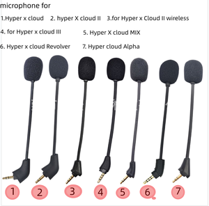 Micrófono de Repuesto para <span class=keywords><strong>HyperX</strong></span> <span class=keywords><strong>Cloud</strong></span>/MIX/<span class=keywords><strong>alpha</strong></span>/revolver orbit <span class=keywords><strong>s</strong></span> Flight, Logitech G233 433 Astro A30, Corsair HS50 6070 - Product Image 1