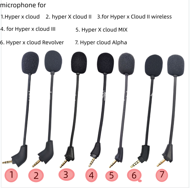 Replacement Microphone for kingston HyperX Cloud MIX alpha/revolver orbit s Flight Logitech G233 433 Astro A30 corsair HS50 6070