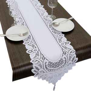 Blanc Jacquard <span class=keywords><strong>Dentelle</strong></span> <span class=keywords><strong>Chemin</strong></span> <span class=keywords><strong>De</strong></span> <span class=keywords><strong>Table</strong></span> Brodé Floral <span class=keywords><strong>Dentelle</strong></span> Commode Écharpe Maison Cuisine En Plein Air Fête <span class=keywords><strong>De</strong></span> Mariage Superposition Décoration - Product Image 2