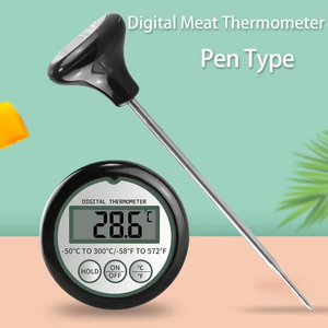Termómetro Digital Instantáneo Tipo Pluma para Carne, Leche, Aceite y Sopa con Funda Protectora de Plástico en Color Negro - Product Image 2