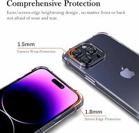 Coque de protection antichoc en TPU acrylique à 4 coins pour iPhone 17 16 15 14 13 12 11 Pro Max Air XR – Vente en gros fabricant