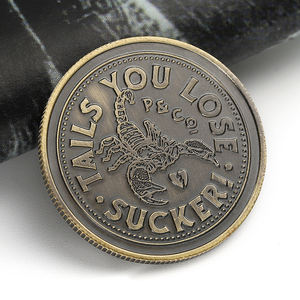 사용자 정의 황동 행운의 골동품 금 전갈 사용자 정의 해적 동전 - Product Image 3