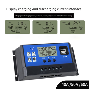 Xzj PWM năng lượng mặt trời điều khiển 10A 20A 30A 40A 50A 60A 12V 24V USB phí xả năng lượng mặt trời đèn đường ngoài trời hệ thống điều khiển - Product Image 4