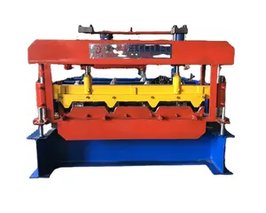 Fabricación de láminas de hierro corrugado, línea de metal, máquina de costura de láminas de metal