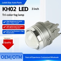 Phare antibrouillard laser LED transfrontalier 3 pouces, double faisceau, montage direct, modification, trois couleurs, haute luminosité, universel, OEM 90W 12V