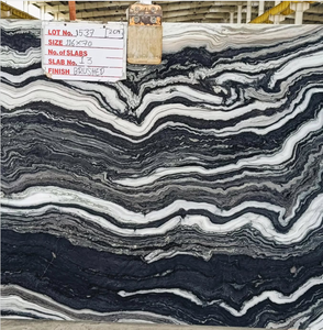 Dalles de marbre Orris Nero Venato, surface polie et adoucie, marbre indien pour plan de travail, dessus de meuble-lavabo, sol et mur - Product Image 2