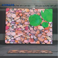 Écran LED interactif portable et flexible pour publicité TV, type tapis pliable, cascade de bannières, affichage déroulant