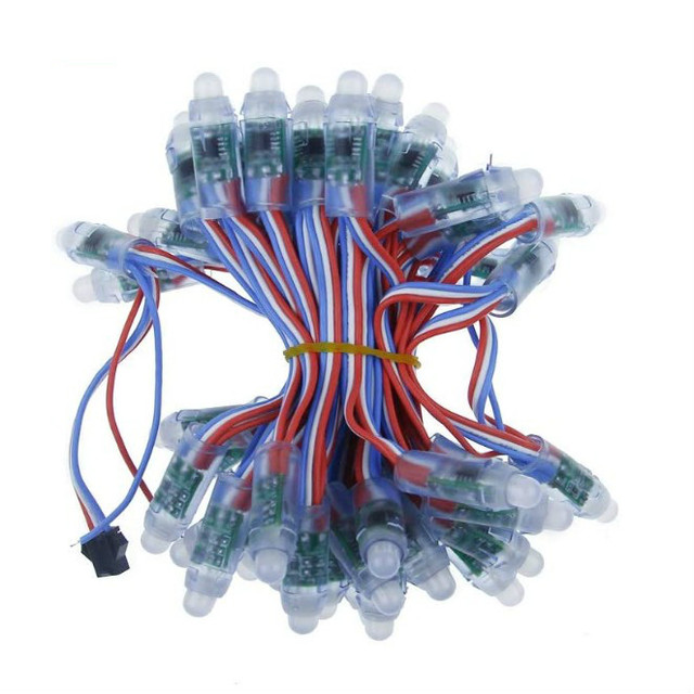 9mm DC5V WS2811 Diffused Digital RGB LED Pixel String Light Individually Addressable Round LED Module IP67 Waterproof