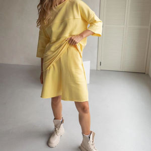 Vêtements d'intérieur en coton pour femmes, vêtements de sport d'été pour femmes, ensemble de shorts de motard 2 pièces/ - Product Image 5