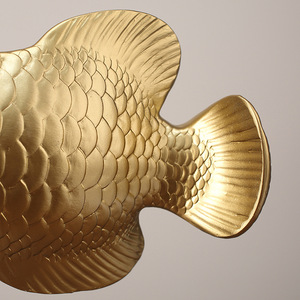 Adorno de Pez Dragón Dorado de Resina, Decoración Feng Shui para Sala de Estar, Oficina, Decoración del Hogar - Product Image 3