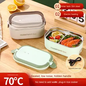 Draagbare 65 Graden Thermostatische Bento <span class=keywords><strong>Box</strong></span> Roestvrijstalen Slimme Geïsoleerde Verwarming Elektrische Lunchbox - Product Image 3