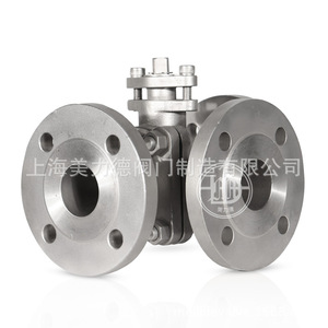 วาล์วบอลสามทางแบบมีหน้าแปลนสแตนเลส Q45F-16P 100 psi น้ำอุณหภูมิปกติ - Product Image 1