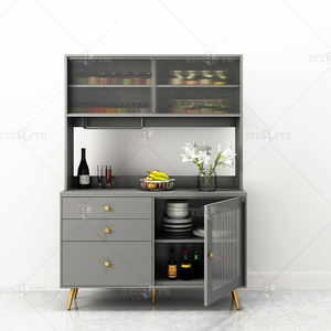 Armario de almacenamiento de <span class=keywords><strong>vajilla</strong></span> de acero, aparador de metal, de pie, portátil, para cocina, a la venta - Product Image 2