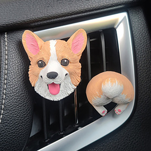 56H Gypsum Ceramic Gardenia Dog Air Freshener Car Interior Decorative Scent Stone <strong>Vent</strong> Essential Oil <strong>Diffuser</strong> Car Holder <strong>Clip</strong> - Product Image 5