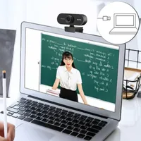 كاميرا ويب USB بدقة عالية كاملة 1080P مع ميكروفون وتركيز تلقائي وزاوية عريضة 90 درجة وفتحة بطاقة MicroSD للكمبيوتر والبث المباشر بسعر المصنع