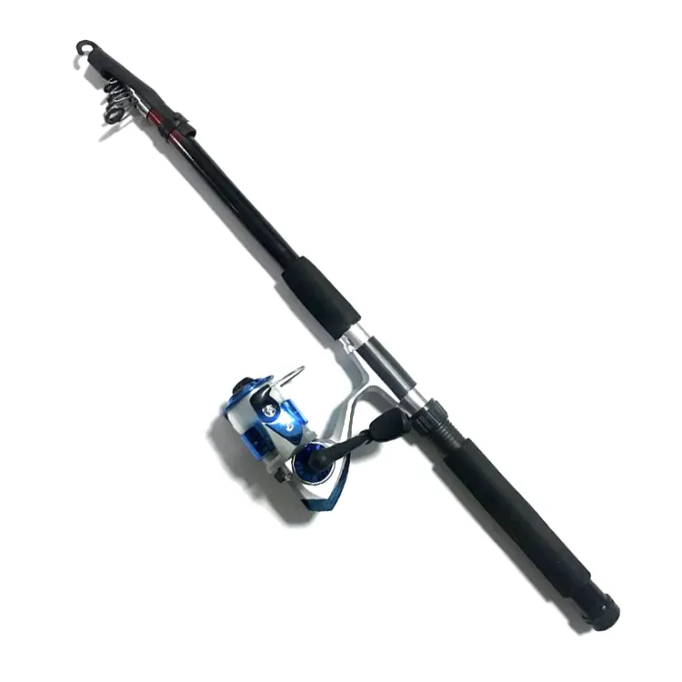 In Stock Portable Glass Fiber Travel Sea Fishing Spinning Fishing Combo Rod And Reel Set With Lures Line