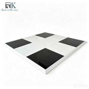 Checkered Dance Floor White and and Black Dance Flooring Square Dance Floor Panels Supplies - Product Image 1