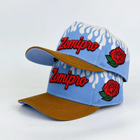 Casquette de baseball 5 panneaux bicolore, en coton avec logo brodé 3D, Gorras, chapeau ajustable à visière incurvée personnalisé ODM OEM pour la mode urbaine