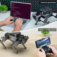 Robot chien quadrupède Hiwonder ROSPug alimenté par Jetson Nano, ROS open source, programmation Python, kits de robotique éducatifs