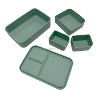 Boîte à bento en silicone personnalisée de qualité alimentaire, étanche et amovible, sans BPA, pour la vente en gros