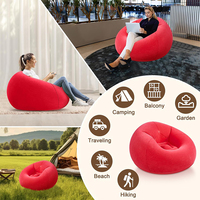 Canapé-lit portable KingGear moderne pliable en matériau floqué PVC pour une utilisation en extérieur