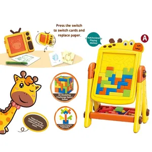 Oem Hot Selling Dmg <span class=keywords><strong>3</strong></span> In 1 Multifunktion ale Schreibtafel für Kinder Zeichenbrett Teil löschen Kinder Dinosaurier Doodle Board Set - Product Image 2