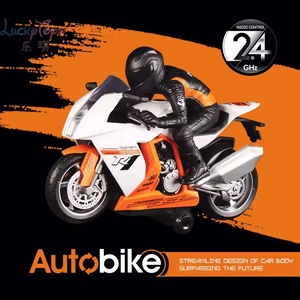 Modèle de moto de haute qualité à 3 canaux 2,4 G avec lumières, musique, radiocommande, pour enfants, cadeau 360 °   Démonstration de rotation - Product Image 3