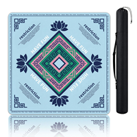 Ensemble de Mahjong américain personnalisé de luxe, base bleue pailletée, motif drapeau américain, 160 pièces en acrylique, pour cadeau de vacances