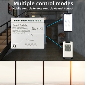 SIXWGH 4CH Ewelink Interrupteur électrique 4 canaux pour usage domestique, compatible Alexa et Google <span class=keywords><strong>Assistant</strong></span>, relais WiFi pour la commande <span class=keywords><strong>de</strong></span> la maison intelligente - Product Image 5